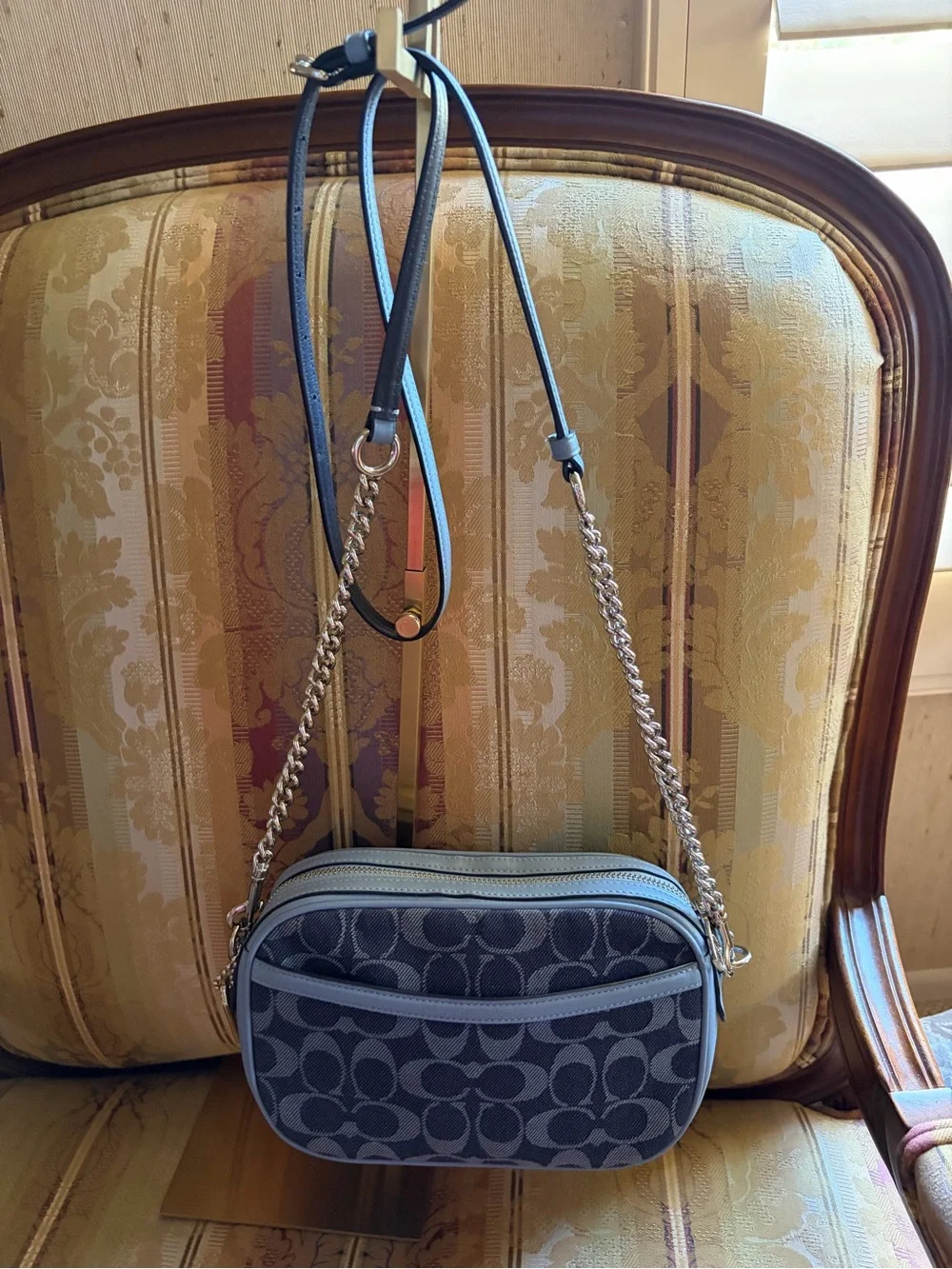 Coach “Isla” Denim Crossbody Euc